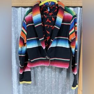 Vintage Serape Girl Jacket Size Medium